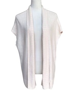 Leo & Sage x Revolve Linen Cashmere Open Front Short Sleeve Knit Cardiga…